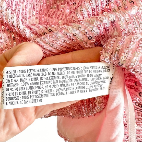 NWT Endless Rose Pink Sequin Cowl Neck Cami Top sz XS - Picture 5 of 5